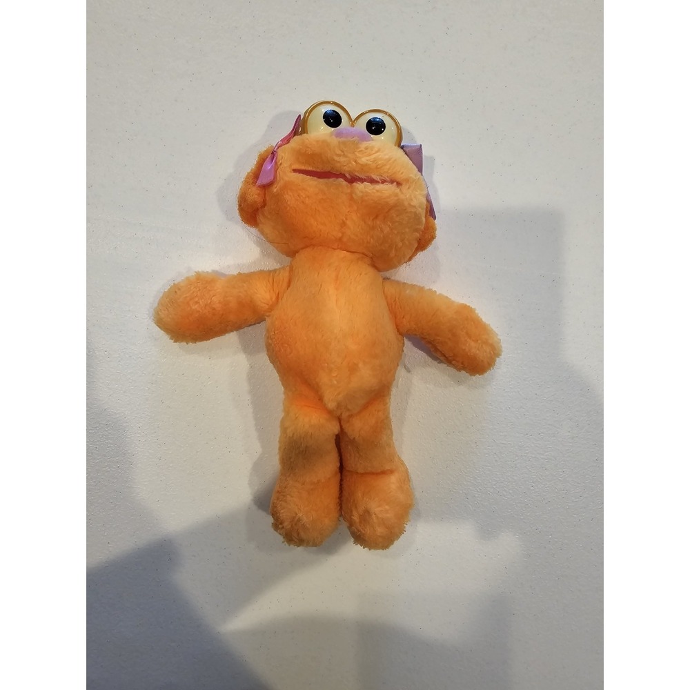 Sesame‎ Street Zoe Plush Orange Character Bow Stuffed Animal 10"